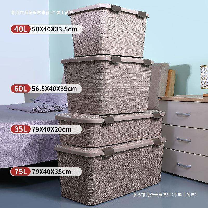 翻盖大号特大密码收纳箱储物衣服塑料宿舍整理号床底盒装加厚包邮
