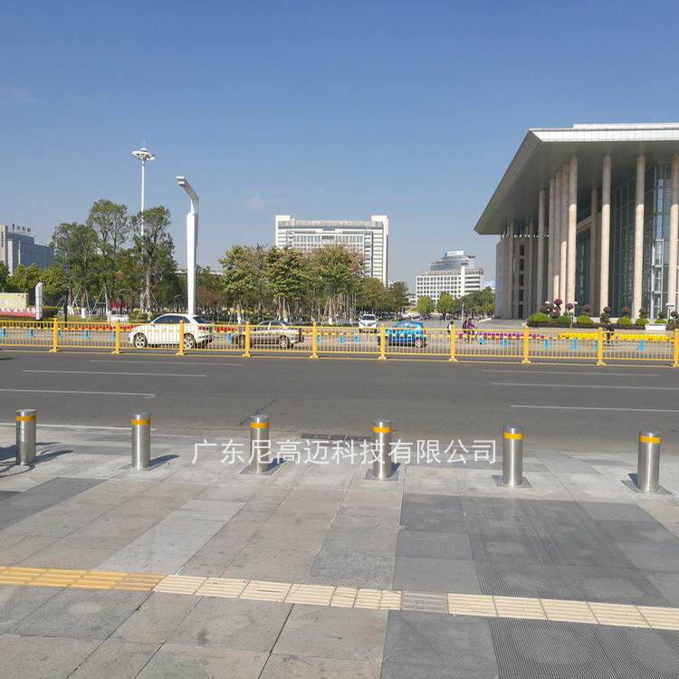 全自动液压升降防撞柱东莞会议大夏拦车器图书馆电动伸缩立柱