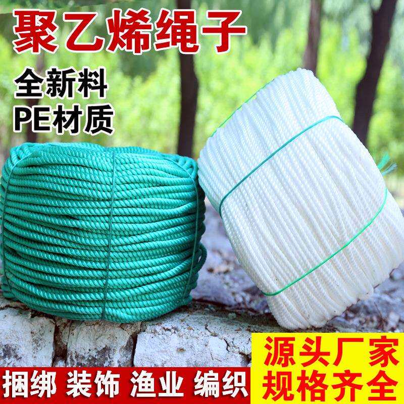 聚乙烯绳子PE绳子防水耐磨耐风化耐腐蚀尼龙绳子吊秧绳大棚压膜绳