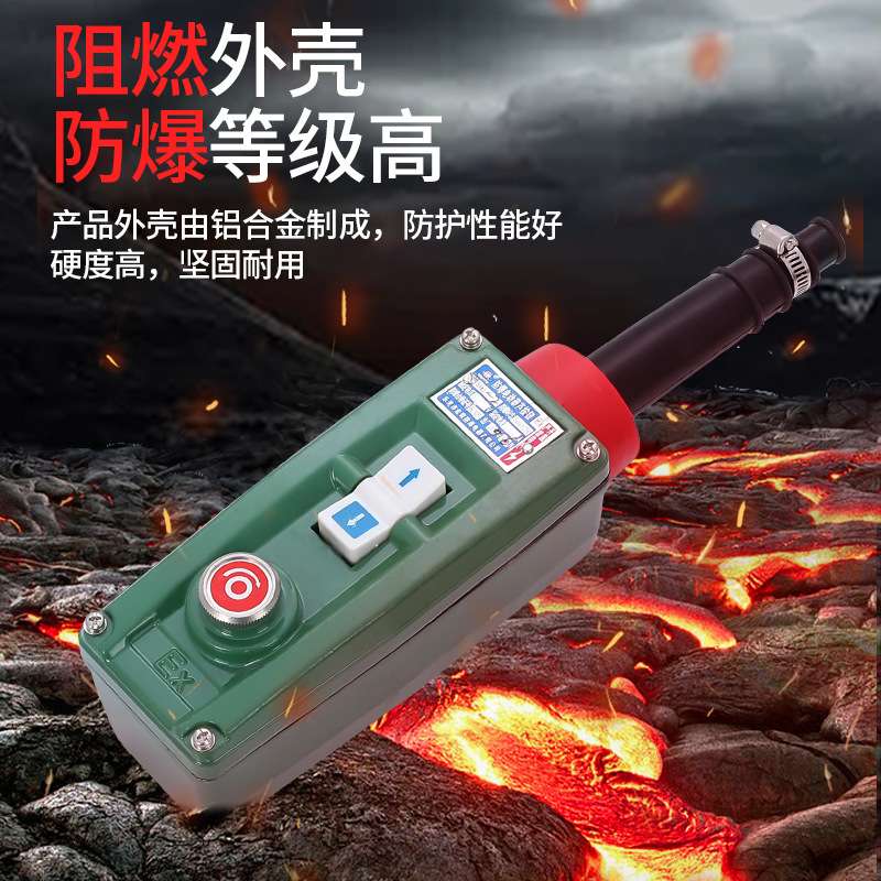 防爆电动葫芦按钮BAK31-2K/4K/6K/8K/10K行车吊机控制手柄开关3C