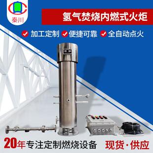 氢气焚烧内燃式火炬 地面暗火火炬自动点火检测 氢气尾气火炬放空