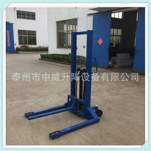 圆桶圆滚型手动液压升降车 货物装卸手推车 液压升高叉车铲车