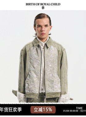 BIRTH OF ROYAL CHILD.BORC 宫廷刺绣夹克重水洗管珠刺绣钻石点缀