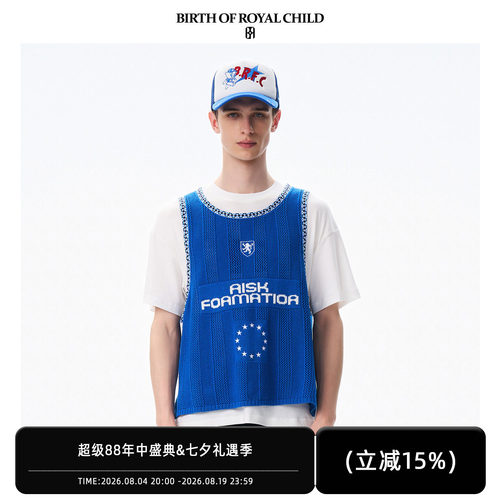 BIRTH OF ROYAL CHILD.BORC 针织图案Pinnacle织带编织马甲背心