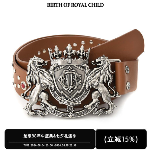 BIRTH OF ROYAL CHILD.BORC 【华晨宇同款】双狮宝石勋章腰带男