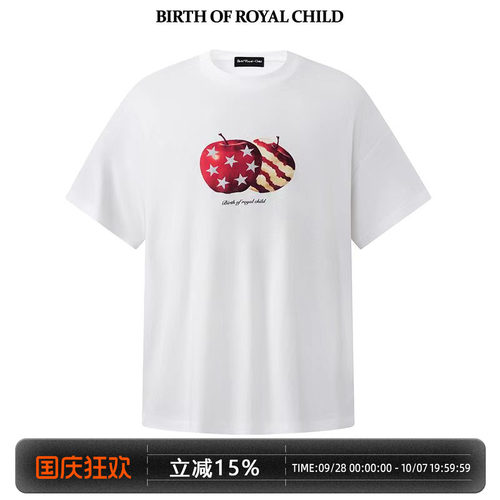 BIRTH OF ROYAL CHILD.BORC 苹果油画TEE复古印花进口supima棉