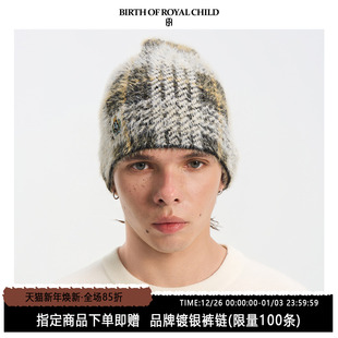 CHILD.BORC ROYAL 格纹提花冷帽复古提花亲肤羊毛混纺 BIRTH