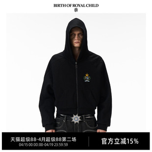BIRTH OF ROYAL CHILD.BORC 【朱志鑫同款】橡树刺绣帽衫插肩袖