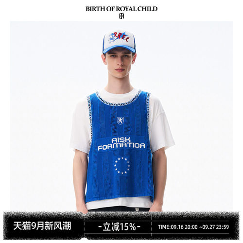 BIRTH OF ROYAL CHILD.BORC 针织图案Pinnacle织带编织马甲背心