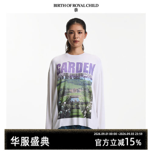 BIRTH OF ROYAL CHILD.BORC 【高瀚宇同款】玫瑰花园印花TEE复古