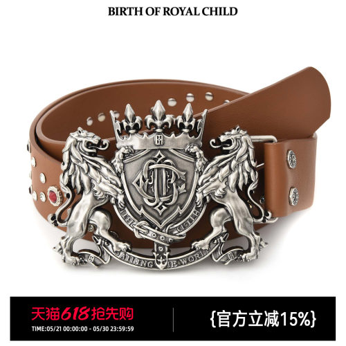 BIRTH OF ROYAL CHILD.BORC 【华晨宇同款】双狮宝石勋章腰带男