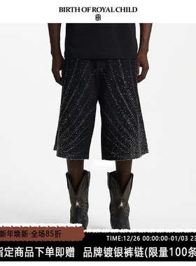 BIRTH OF ROYAL CHILD.BORC 【汪苏泷同款】流星满钻七分裤休闲裤