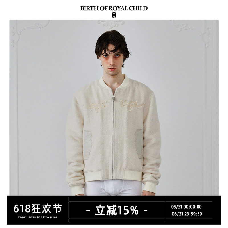 BIRTH OF ROYAL CHILD.BORC 【宋亚轩同款】珍珠刺绣羊毛混纺夹克