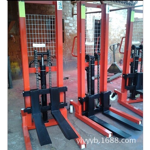 直销CTY-1T手动升高车，1吨手动堆高叉车，2吨3吨加长加宽升高车