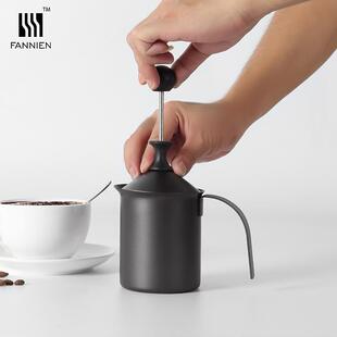双层不锈钢加厚手动工具 打奶泡器杯机壶家用拉花小型手持咖啡花式