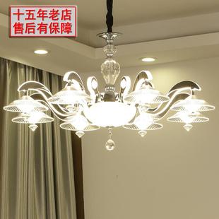 客厅吊灯简约大气高端现代轻奢水晶灯超亮餐厅卧室家用玻璃灯具