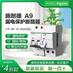 空开2P家用总开关防漏电断路器带漏保 施耐1德漏电保护开关IC65N
