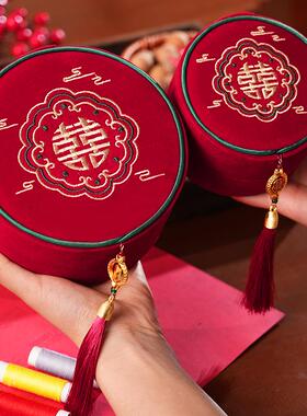 针线盒娘家高档嫁妆实用针线包红色全套结婚用品女方陪嫁物品大全