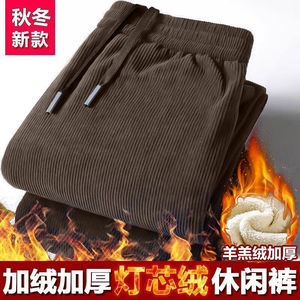 巧琳云【新款上市】冬季加绒加厚羊羔绒休闲裤男士弹力大码宽松裤