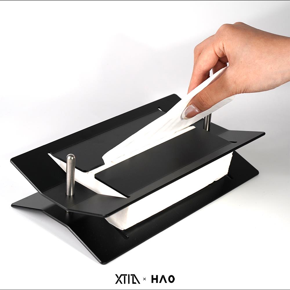 XTIA 铝合金金属创意纸巾架纸巾盒抽纸盒样板房创意礼品