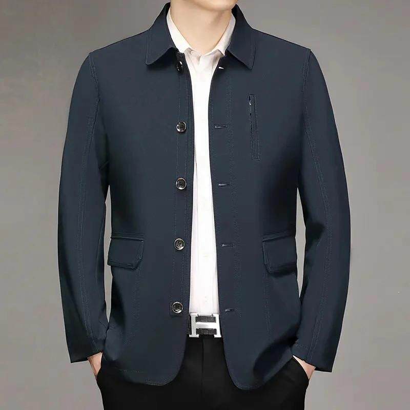 徒徒Jine夹克外套男中年男装风衣春秋夹克衫宽松爸爸装中老年夹克