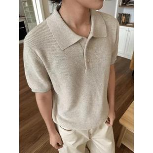 POLO衫 禾木轻奢严选设计师V款 薄款 老钱s风高级感时尚 痞 休闲男夏季
