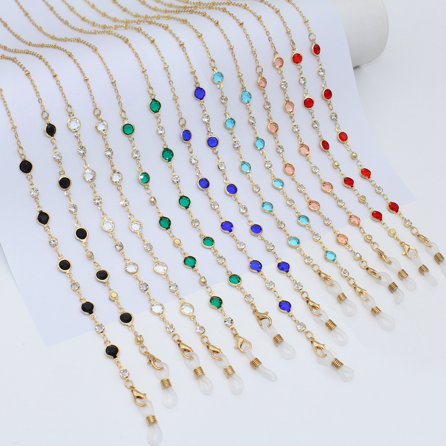 欧美新款流行女士眼镜链创意通勤链条ins简约挂脖防滑防丢眼镜绳