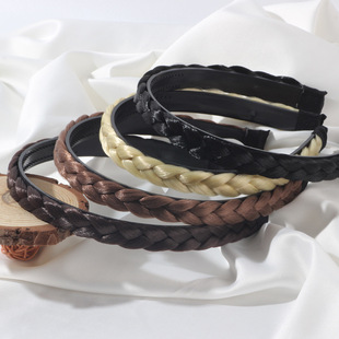 厂家韩版带齿麻花辫子编发假发发箍发带发卡一元小商品两元店