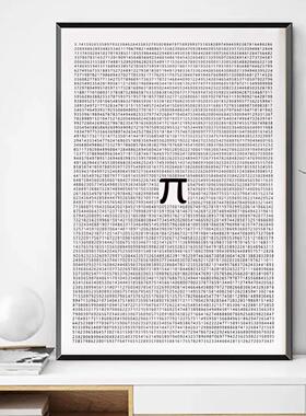 数学海报圆周率装饰画初高中函数图像挂画π派简约字母数字教室墙