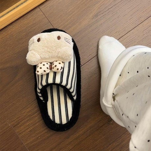 kt棉拖鞋冬季女2025新款家居室内防滑毛绒加厚保暖可爱卡通