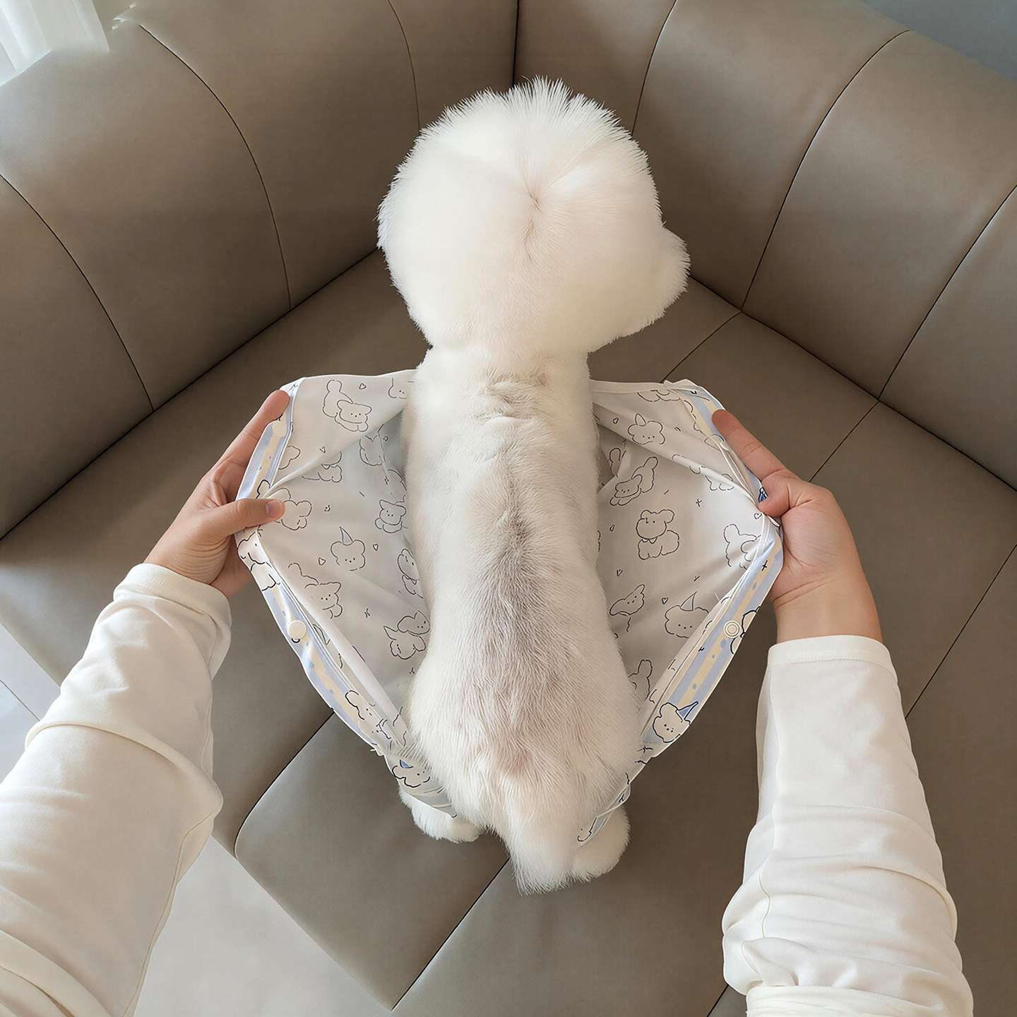 狗狗衣服纯棉宠物包肚衣春夏猫狗空调服防掉毛外出轻薄四脚衣比熊