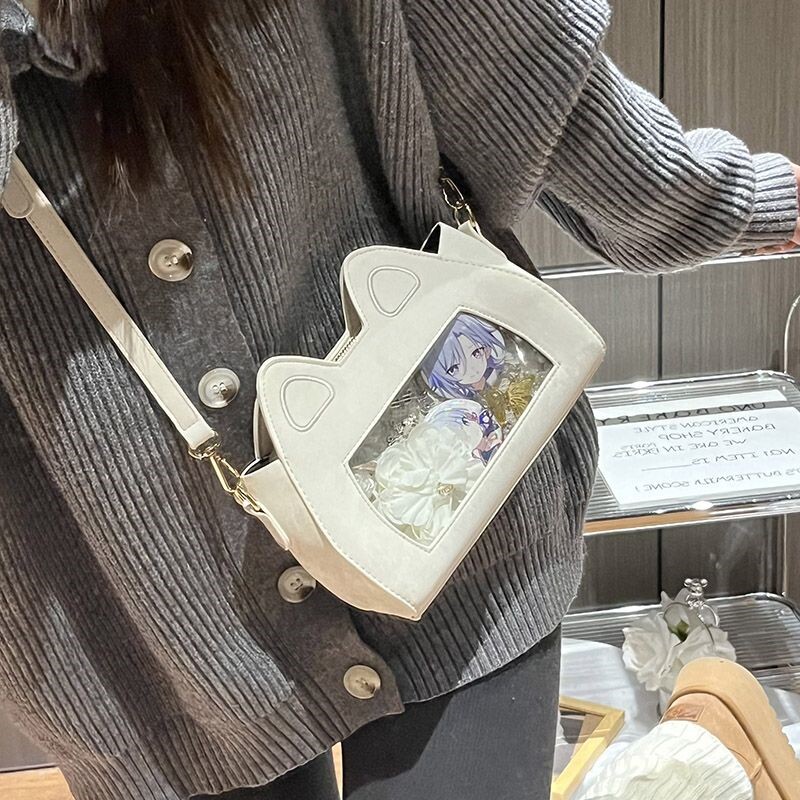 可爱喵喵痛包2025新款猫耳日系软萌小食量时尚百搭女包单肩斜挎包