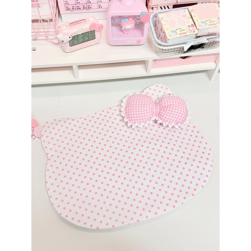 卡通可爱kitty猫餐垫少女心防烫隔热餐桌垫防滑宠物餐垫摆拍垫子