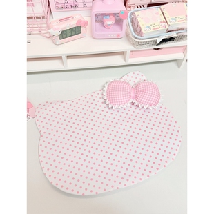 卡通可爱kitty猫餐垫少女心防烫隔热餐桌垫防滑宠物餐垫摆拍垫子