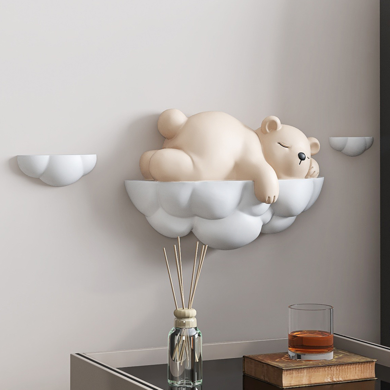 现货3d立体卡通熊浮雕客厅装饰画儿童房卧室床头壁画餐厅玄关走廊图片
