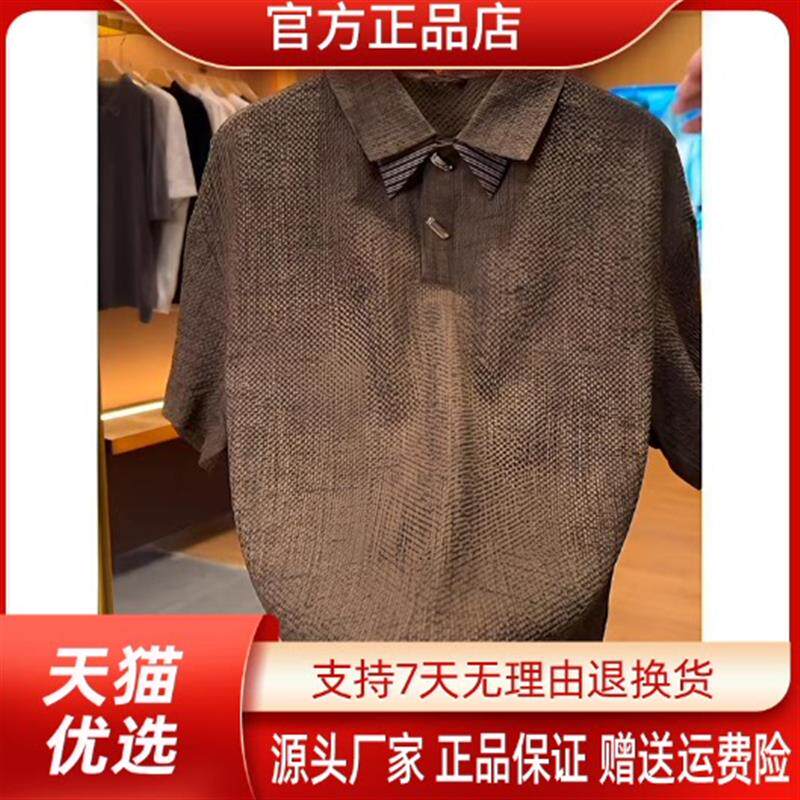 桑植服装店老钱风翻领短袖夏季新款轻奢POLO衫高级感短袖T恤男装
