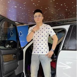 短 壹号轻奢男装 专柜k2025帅气质潮流T恤时尚 E个性 帅气高级感修身