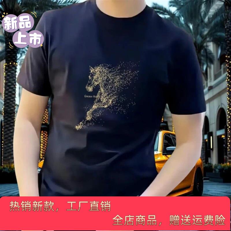 菲凡个体店100%Fl纯棉短袖T恤半袖国潮重磅休闲夏运动上衣圆领衣