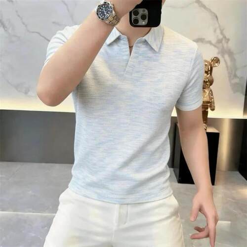 北嘉服饰轻奢高档夏季男士短袖t恤时尚休闲高品质柔软翻领短袖POL