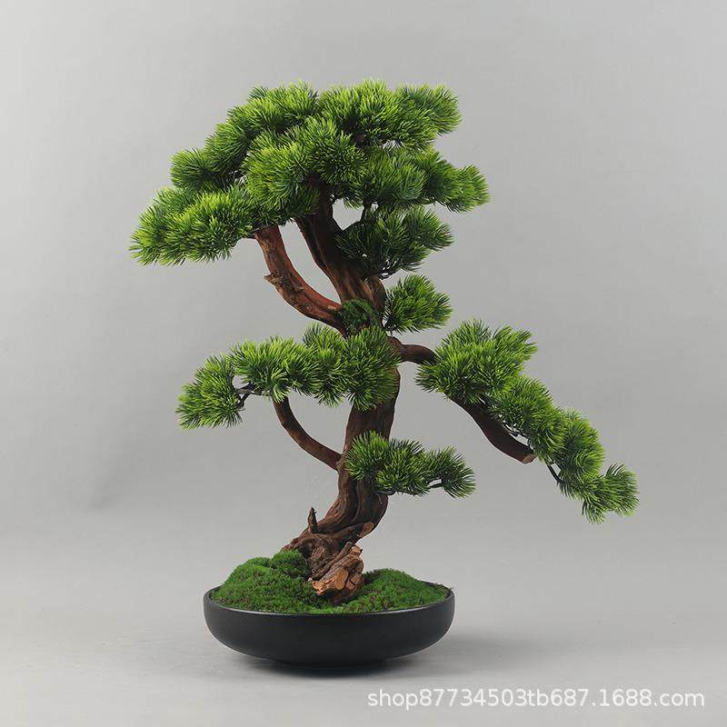仿真迎客松盆景绿植盆栽客厅电视柜玄关办公室家居装饰新中式摆件,鲜花速递/花卉仿真/绿植园艺,割草机/草坪机,淘宝优惠券,粉丝福利购,淘宝优惠卷