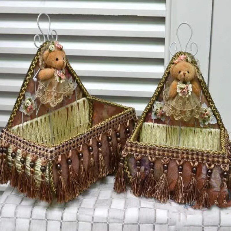 布艺客厅卧室卫生间墙壁门后单层挂篮玄关杂物收纳筐