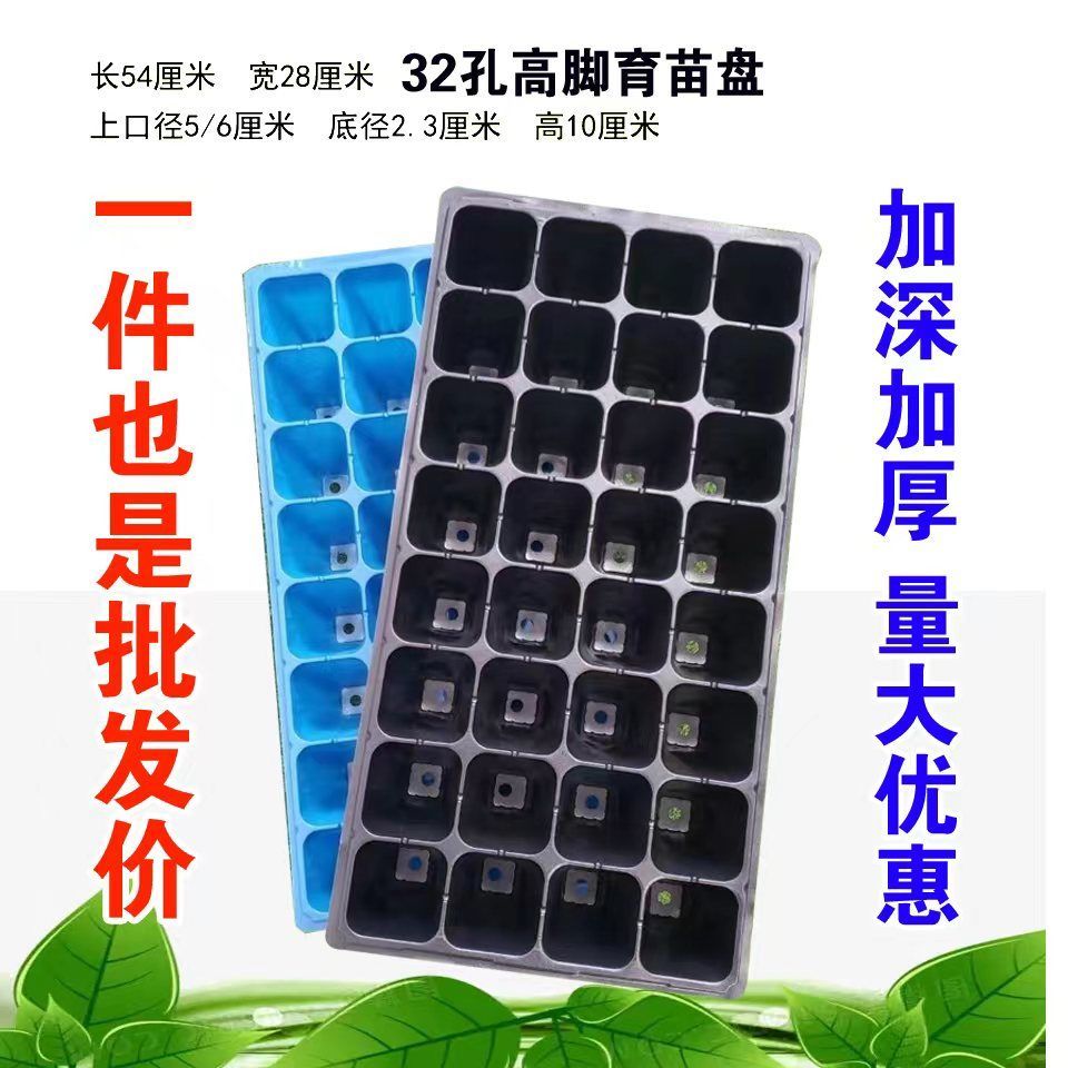 32孔高脚育苗穴盘草莓林木高脚 育苗盘32孔蓝色白色高脚苗盘包邮