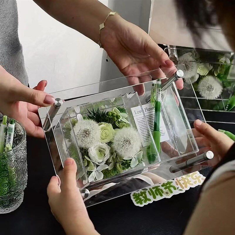 永生花玫瑰蒲公英笔筒摆件礼盒许愿瓶教师节生日礼物送老师同学