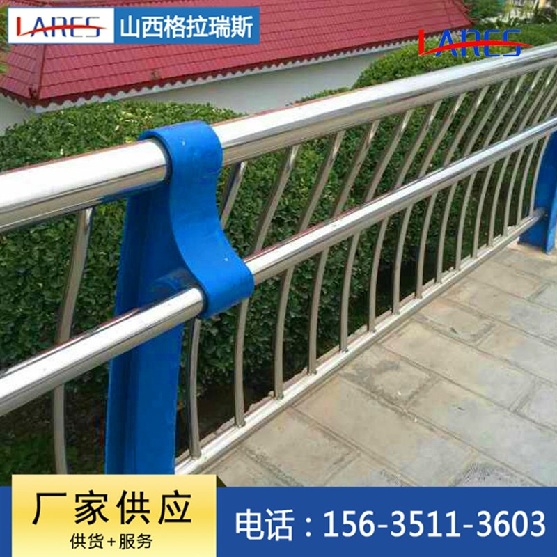 不锈钢桥梁护栏立柱201大桥市政道路人行道复合管河道防护栏杆
