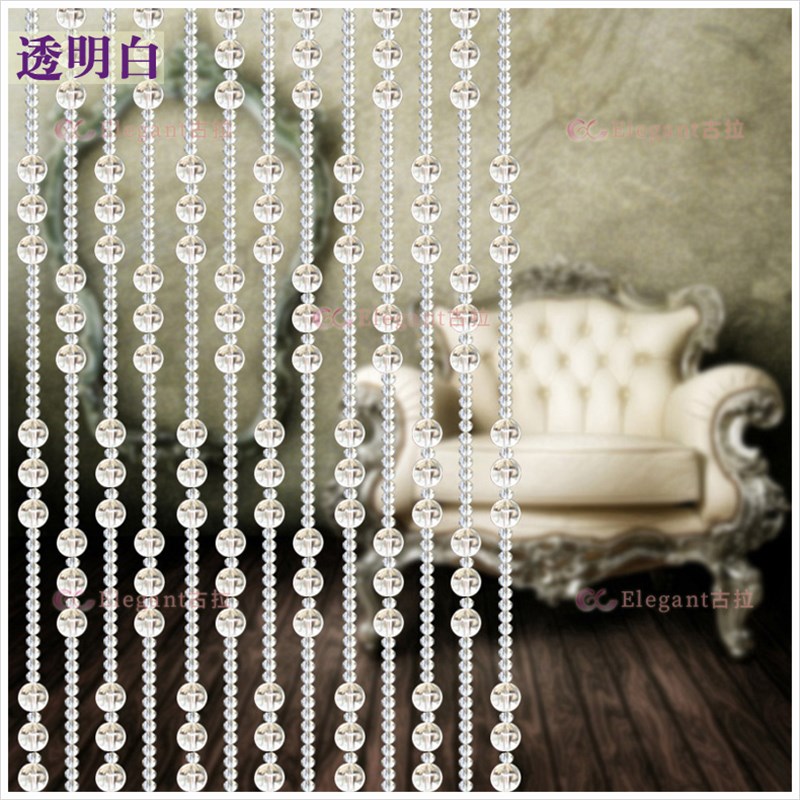 古拉水晶珠帘防蚊风水珠帘成品门帘隔断挂水晶帘窗帘玄关客厅558