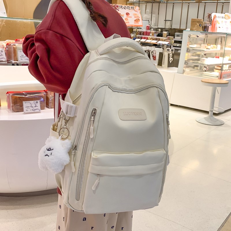 简约书包女初中生小清新可爱大容量中学生双肩包大学生高中生揹包