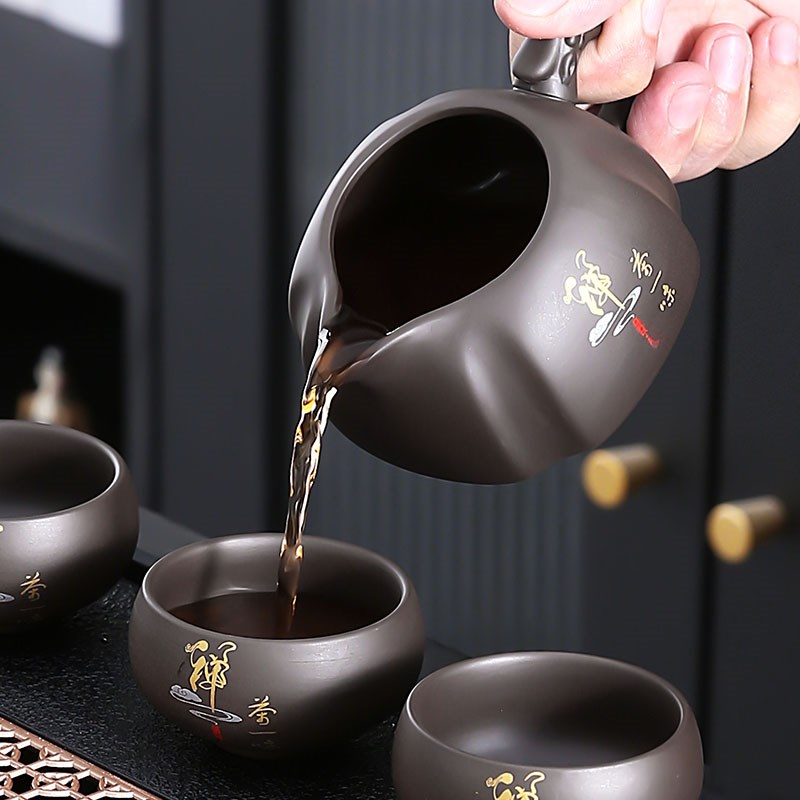 紫砂龙壶功夫茶具禅茶一味茶壶茶杯整套泡茶器家用泡茶具套组中式