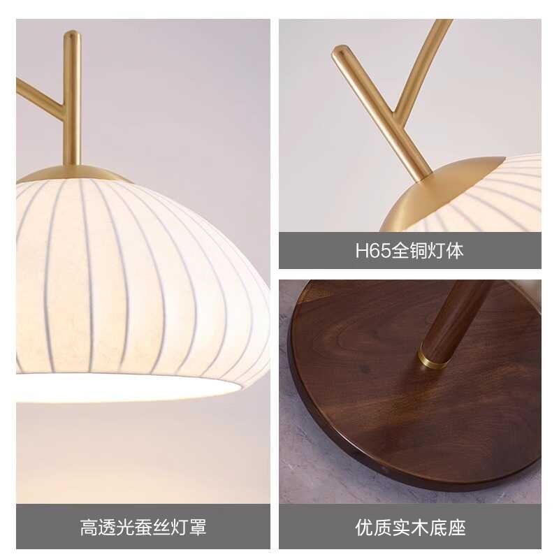 新中式落地灯客厅沙发旁茶室书房卧室床头复古创意立式台灯落地灯