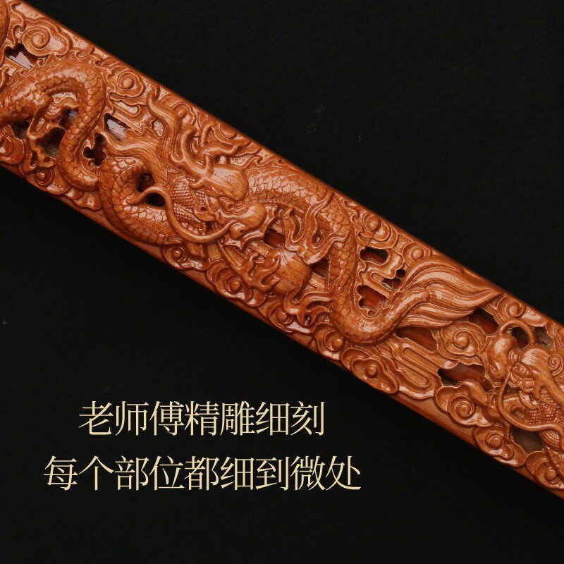 道家正宗肥城桃木剑开镇驱避宅邪凶可拔出过挂件法器朱砂七星剑光
