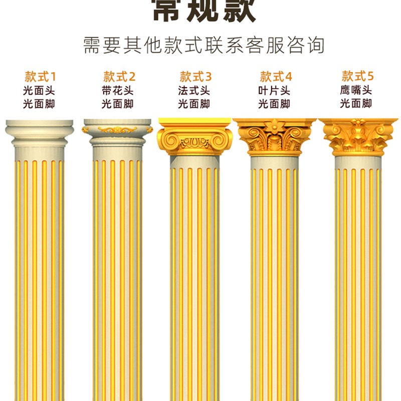 罗马柱模具欧式别墅大门口圆形柱子水泥带槽圆柱模型建筑模板全套